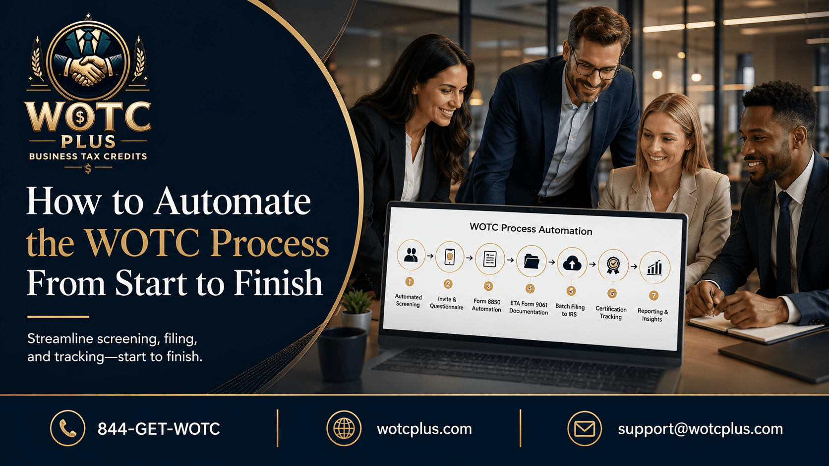 HR and payroll teams viewing an automated WOTC process dashboard with WOTC Plus