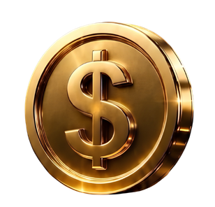 Gold Dollar Coin Placeholder